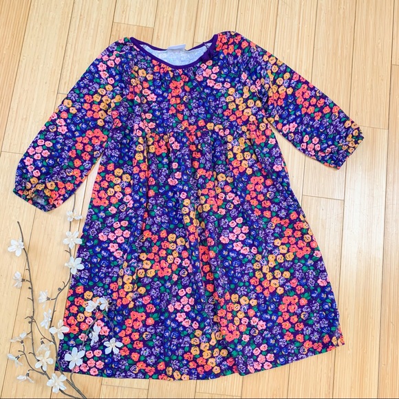 Hanna Andersson Other - HANNA ANDERSSON purple floral tunic dress, 150, 12